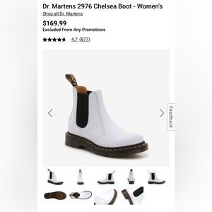 Dr. Martens 2976 White Chelsea Boot - Women's